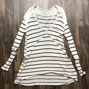 Free People Waffle Knit Top